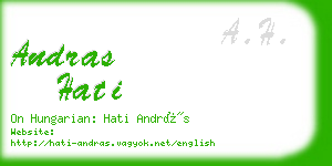 andras hati business card